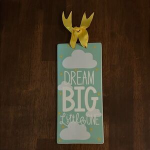 Coton Colors Dream Big Little One Wall Art - Blue and Yellow